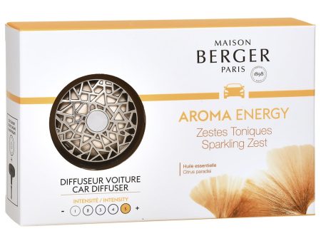 Maison Berger Aroma Energy Car Diffuser Kit - Sparkling Zest Supply