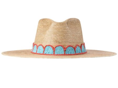 Gloria Turquoise Crochet Palm Hat on Sale