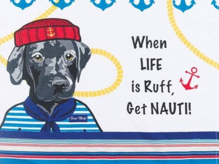 Nauti Dog Nautical Tea Towels - 19  x 28  Sale