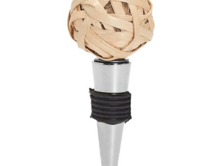 Zinc Alloy Wine Stopper w  Rattan Knot Top Supply