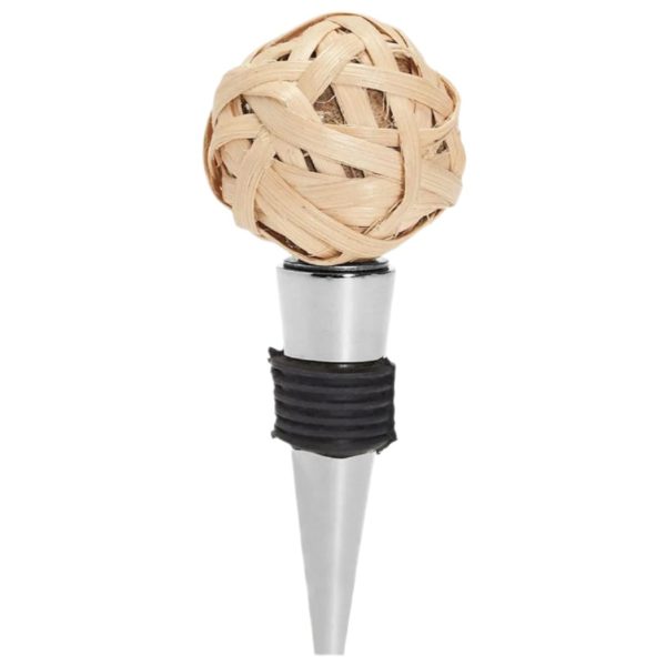 Zinc Alloy Wine Stopper w  Rattan Knot Top Supply