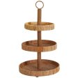 3-Tier Adjustable Rattan Centerpiece Stand - 13.75  x 24  For Cheap