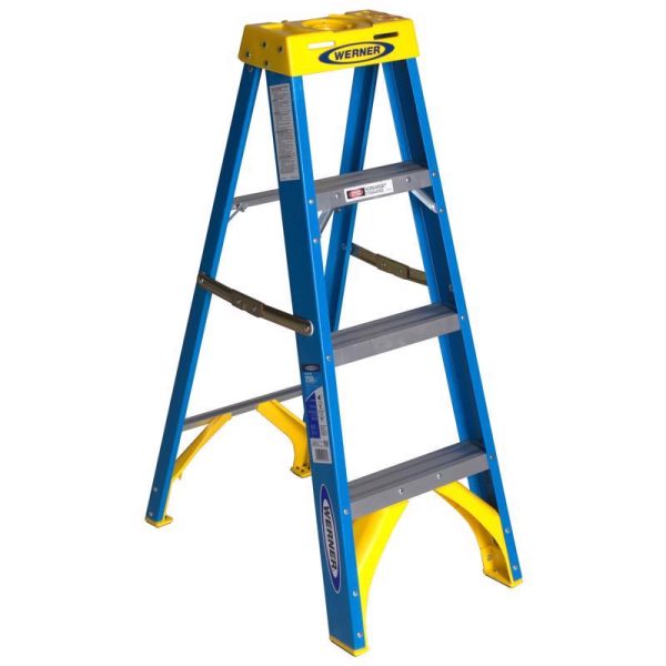 Werner 4  Fiberglass Step Ladder (250 lb.) Online Sale