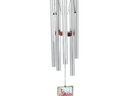 Stained Glass-Style Acrylic Butterfly Windchime - 26  Hot on Sale