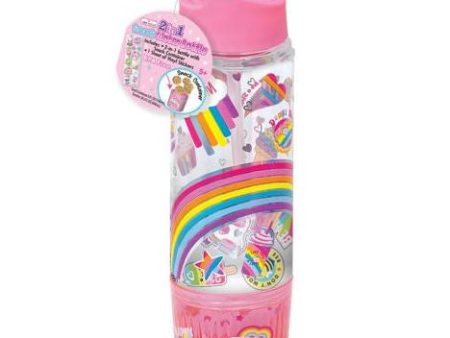 2-in-1 Rainbow Water Bottle & Snack Cup Supply