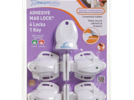 Dreambaby Child-proof Magnetic Cabinet Locks - 4 pc. (w  Key) Online now