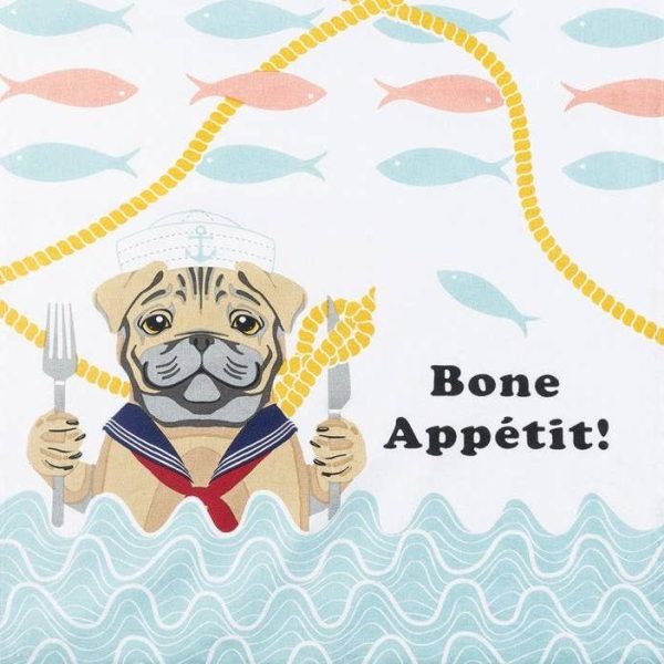 Nauti Dog Nautical Tea Towels - 19  x 28  Sale