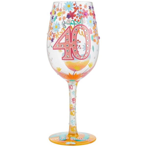 Lolita Hand-Painted Wine Glasses (Birthdays) - 15 oz. Online now