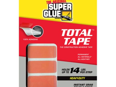 Super Glue Total Tape Double-Sided Mounting Strips - 10 pc. Online Hot Sale