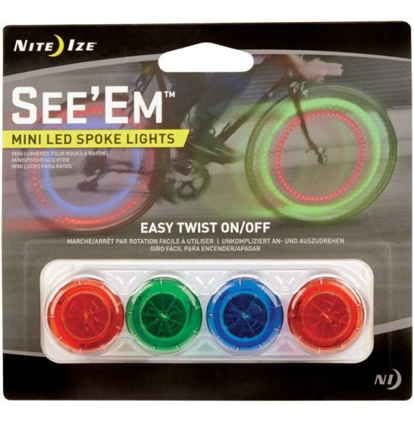 Nite Ize See Em Multicolored Bike Spoke Lights - 4 pc. on Sale