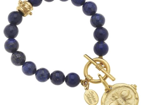 Gold Bee Intaglio Stone Bracelet Hot on Sale