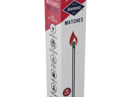 Diamond 10  Long Reach Matches - 75 pc. Fashion