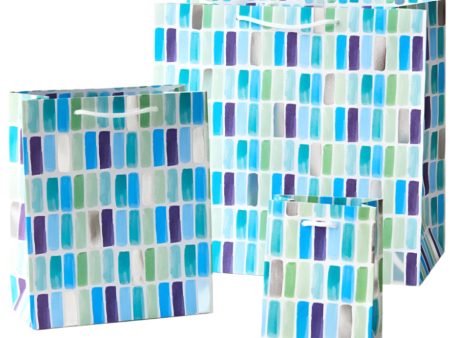 Blue & Green Tiled Gift Bag Online