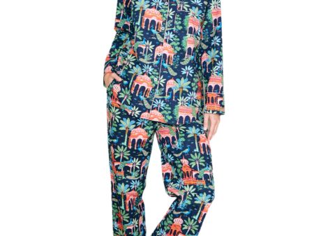 Printfresh Peacock Palace Long Pajama Set Online Hot Sale