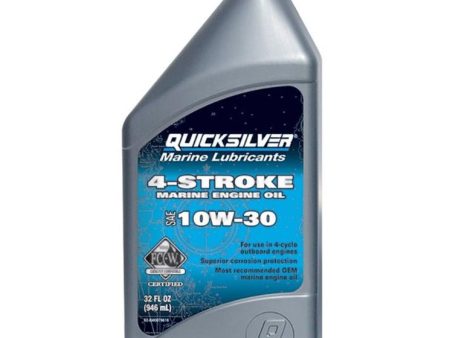 Quicksilver 10W-30 4 Stroke Marine Outboard Oil - 32 oz. Hot on Sale