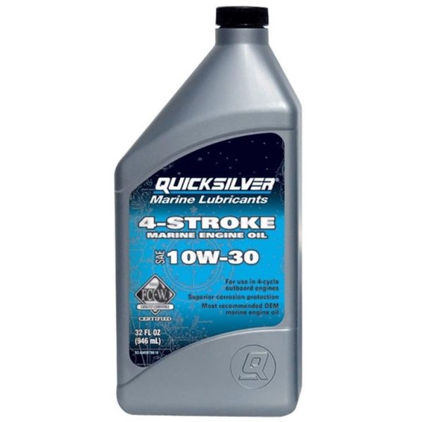 Quicksilver 10W-30 4 Stroke Marine Outboard Oil - 32 oz. Hot on Sale