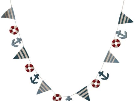 Wool Felt Nautical Anchor Garland - 6  For Sale