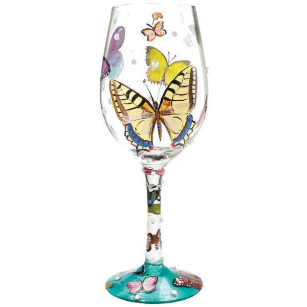 Lolita Hand-Painted Wine Glasses - 15 oz. Online Hot Sale