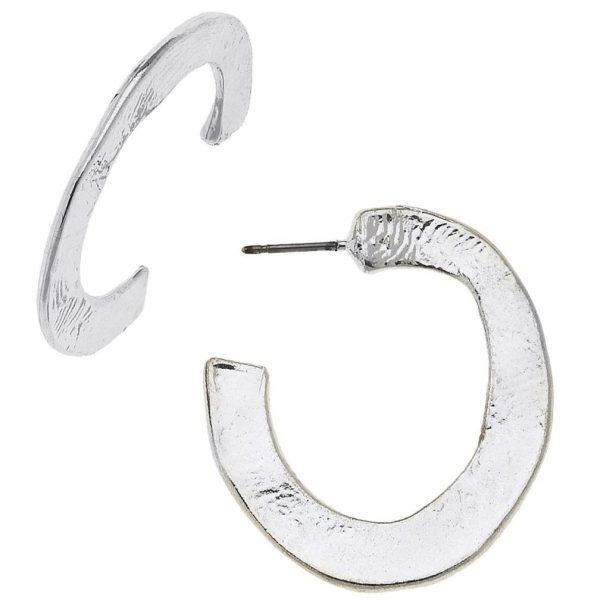 Hammered Hoop Earrings Online now