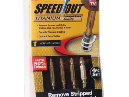 Speed Out Damaged Screw Extractor Set - 4 pc. For Sale