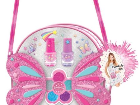 Superstar Butterfly Crossbody Bag & Makeup Set - 6 pc. Discount