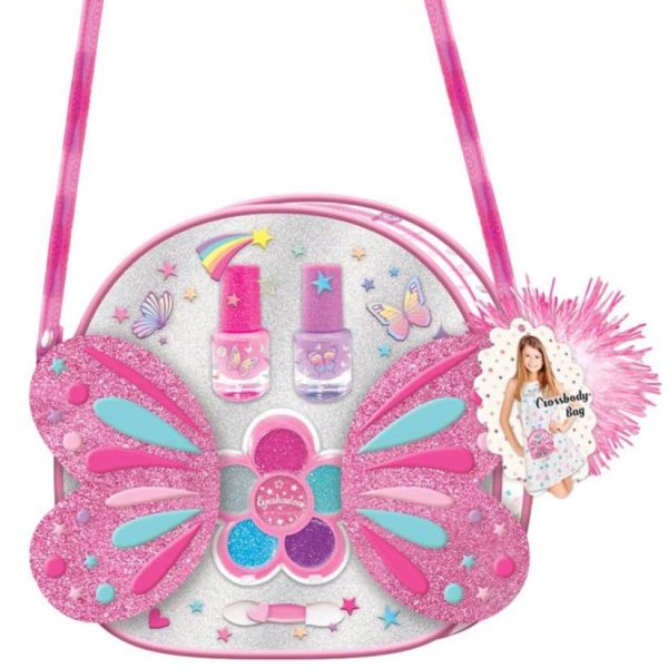 Superstar Butterfly Crossbody Bag & Makeup Set - 6 pc. Discount