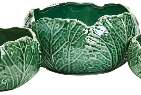 Ceramic Cabbage Leaf Bowls Hot on Sale