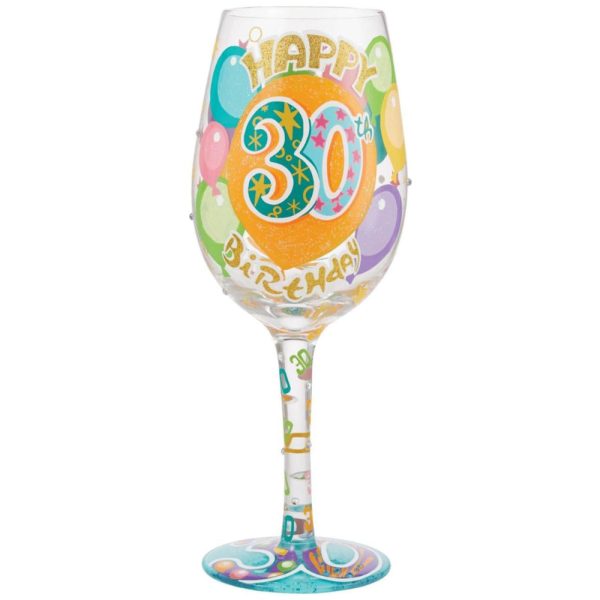 Lolita Hand-Painted Wine Glasses (Birthdays) - 15 oz. Online now