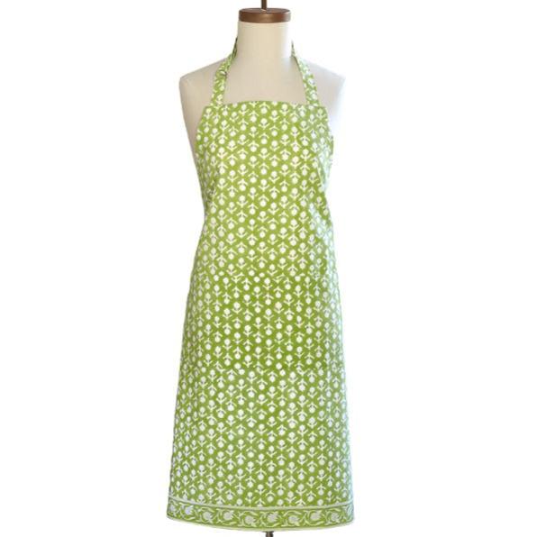 Charlotte Green Cotton Apron Fashion