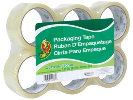 Duck Clear Packaging Tape - 6 Roll Pack For Cheap