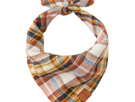 Foggy Dog Flannel Bandana - Cornucopia Plaid Fashion