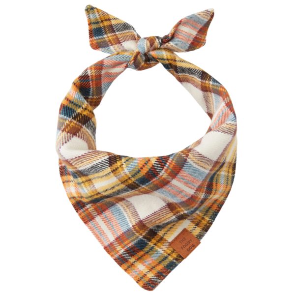 Foggy Dog Flannel Bandana - Cornucopia Plaid Fashion