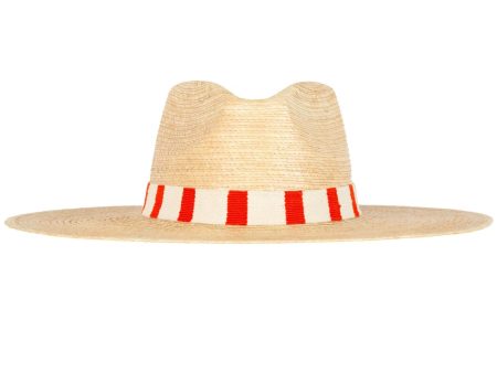 Argelia Red White Palm Hat For Cheap