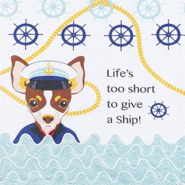 Nauti Dog Nautical Tea Towels - 19  x 28  Sale