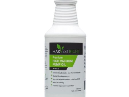 Harvest Right Freeze Dryer Premium Vacuum Pump Oil - 1 qt. Sale