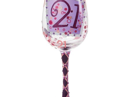 Lolita Hand-Painted Wine Glasses (Birthdays) - 15 oz. Online now