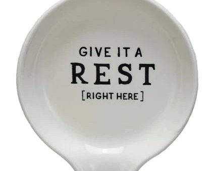 Give It A Rest  Stoneware Spoon Resting Plate Online