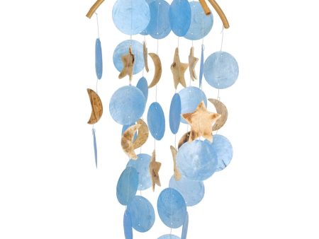 Moons & Stars Capiz Windchime - 19  Online Hot Sale