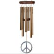 Woodstock Stainless Steel Peace Sign Windchime - 16  For Discount