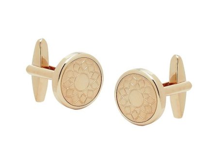 ROSEGOLD FLORAL MOTIF   CF0142 CUFFLINK Online Sale