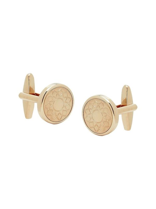 ROSEGOLD FLORAL MOTIF   CF0142 CUFFLINK Online Sale