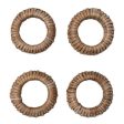 Hand-Woven Rattan Boho Napkin Rings - 4 pc. Supply