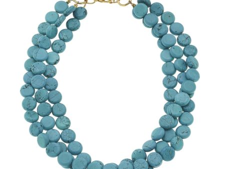 3-Strand Turquoise Gold Necklace Online now