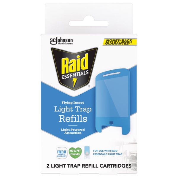 Raid Essentials Flying Insect Light Trap Kit & Refills For Sale