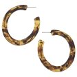 Tortoise Lucite Flat Hoop Earrings Cheap