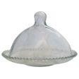 Glass Cloche w  Hobnail Edge Tray - 8.5  Hot on Sale