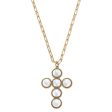 Elisha Pearl Cross Necklace Cheap