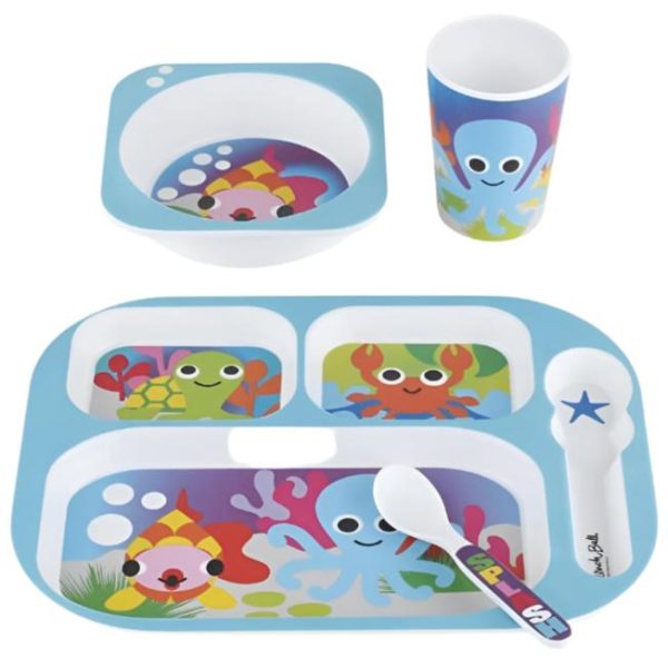 French Bull Kids Snack Tray Set (Ocean Pattern) Online