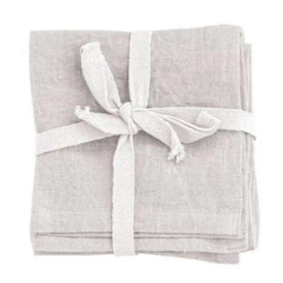 Stonewashed 10  Linen Cocktail Napkins - 4pc. Sale