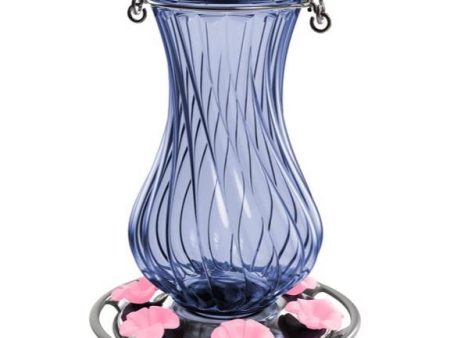 Nature s Way Periwinkle Antique Glass Hummingbird Feeder - 32 oz. Hot on Sale